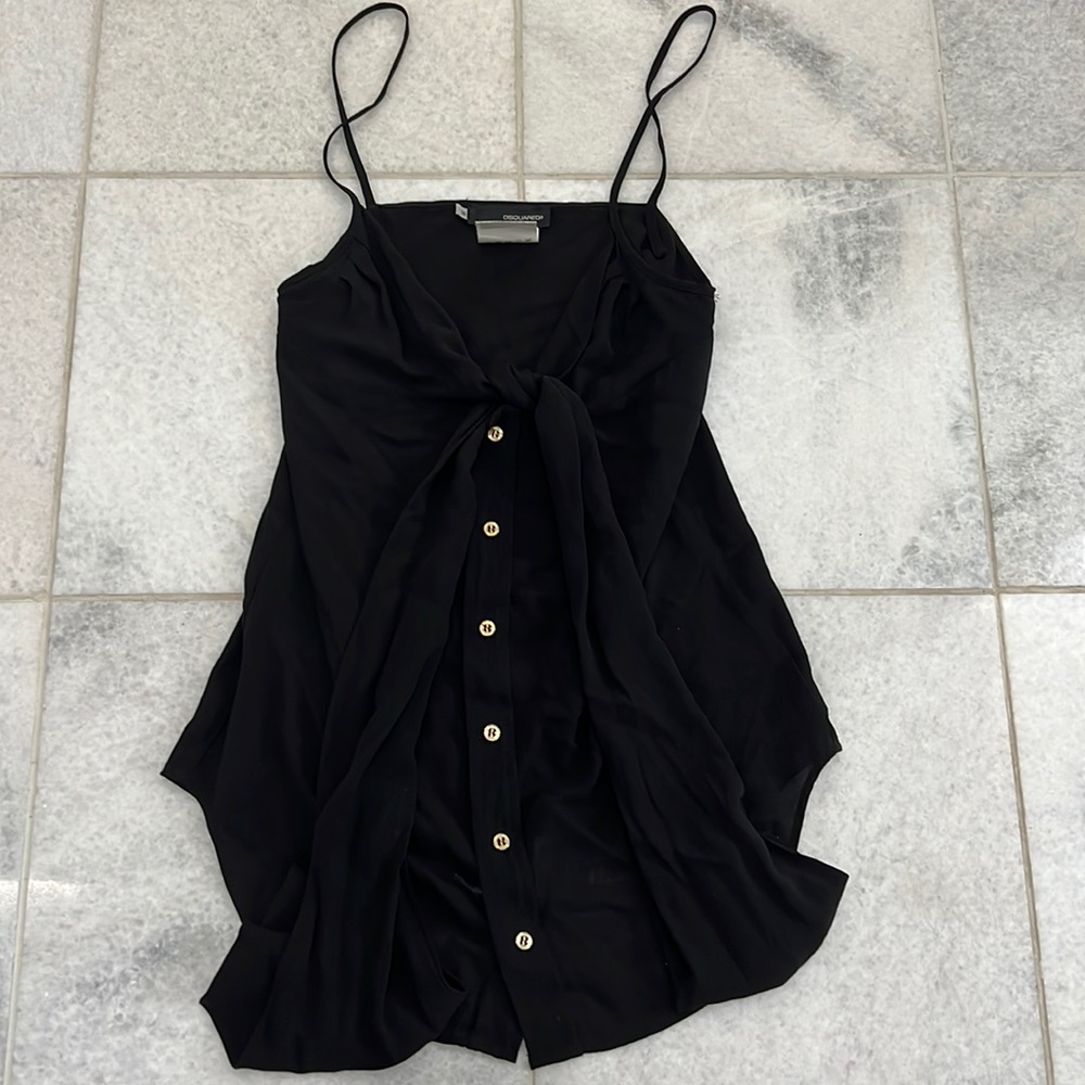 DSQUARED2 TANK TOP BLACK SIZE 38